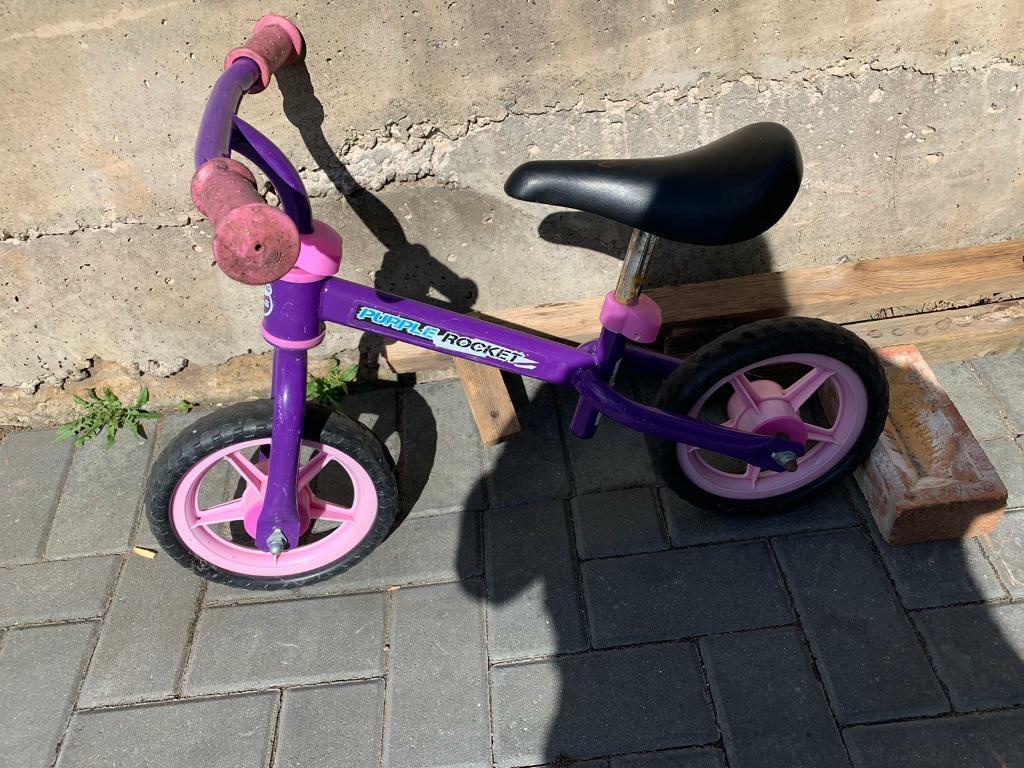 purple rocket balance bike